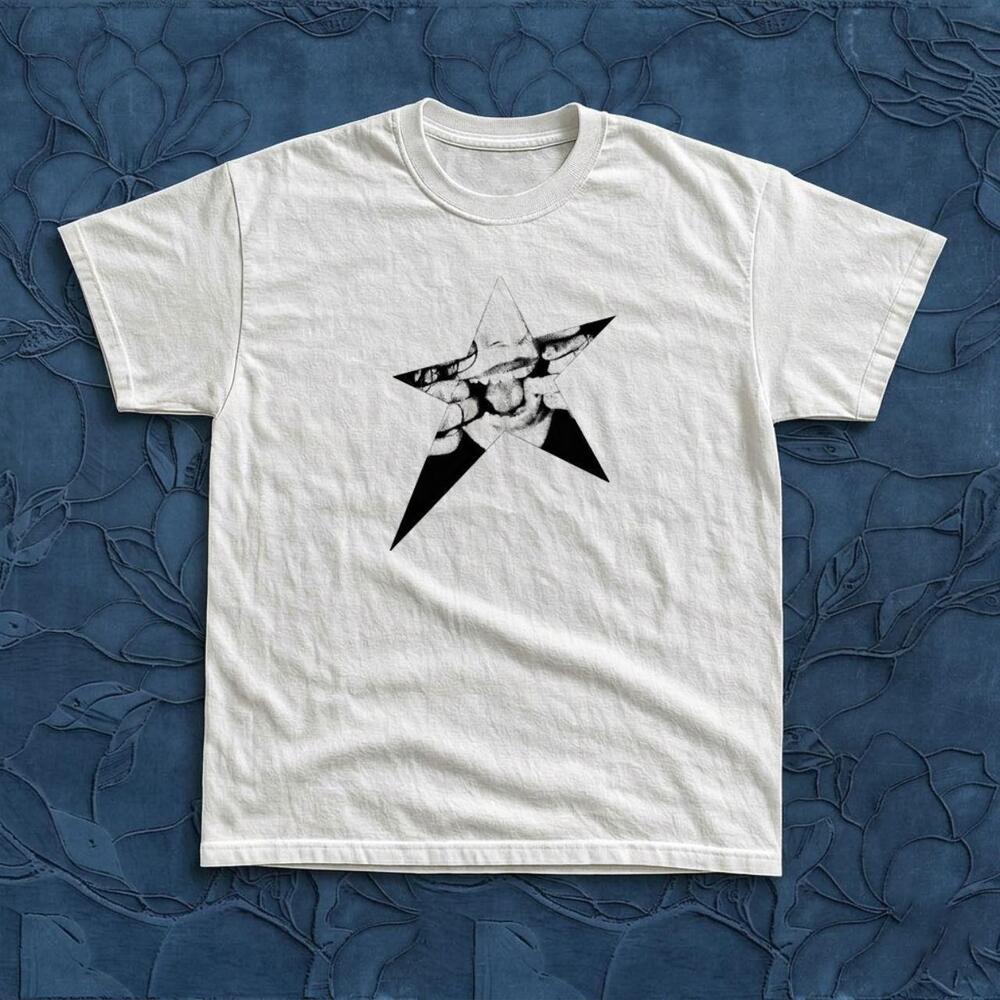 Surreal Lip Sketch Star Design Unisex Tee